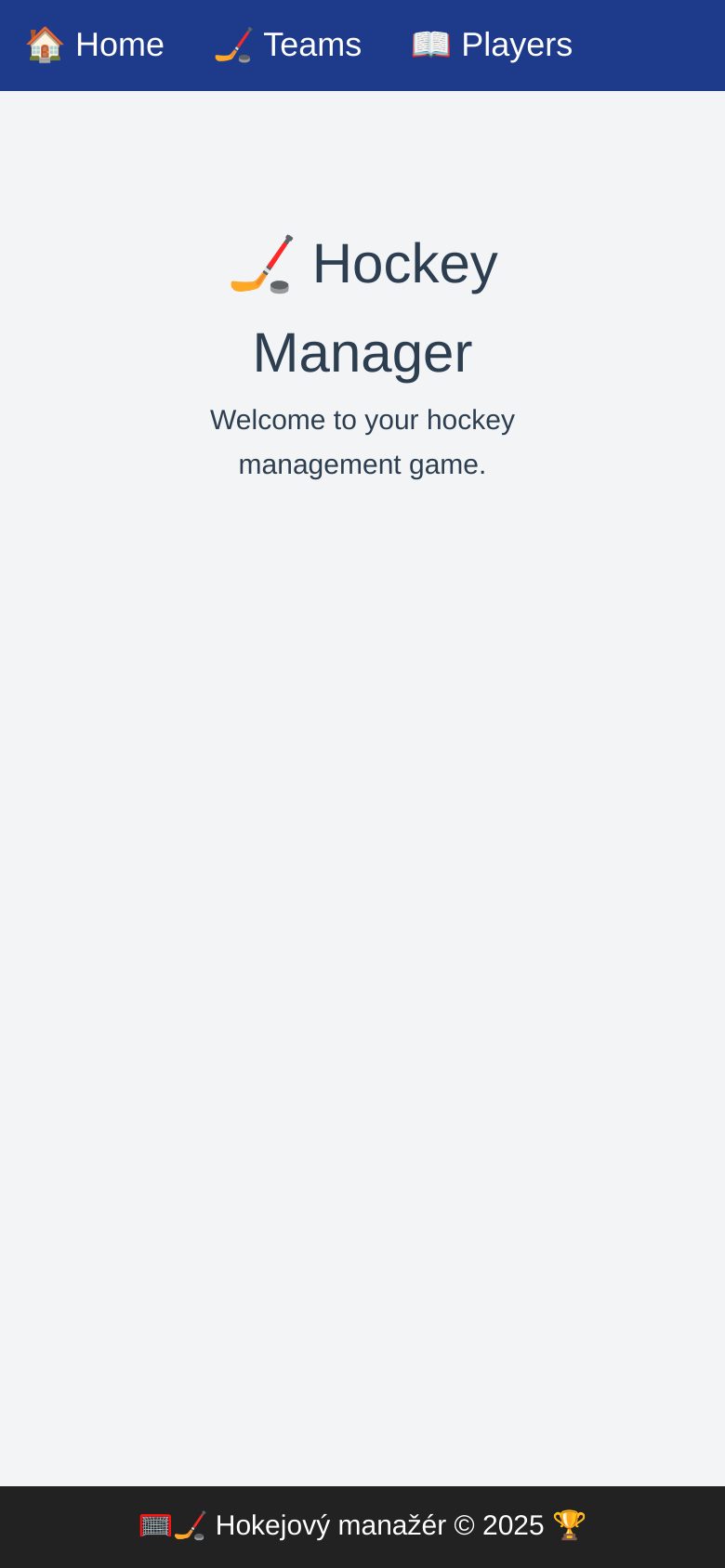 Hockey manager