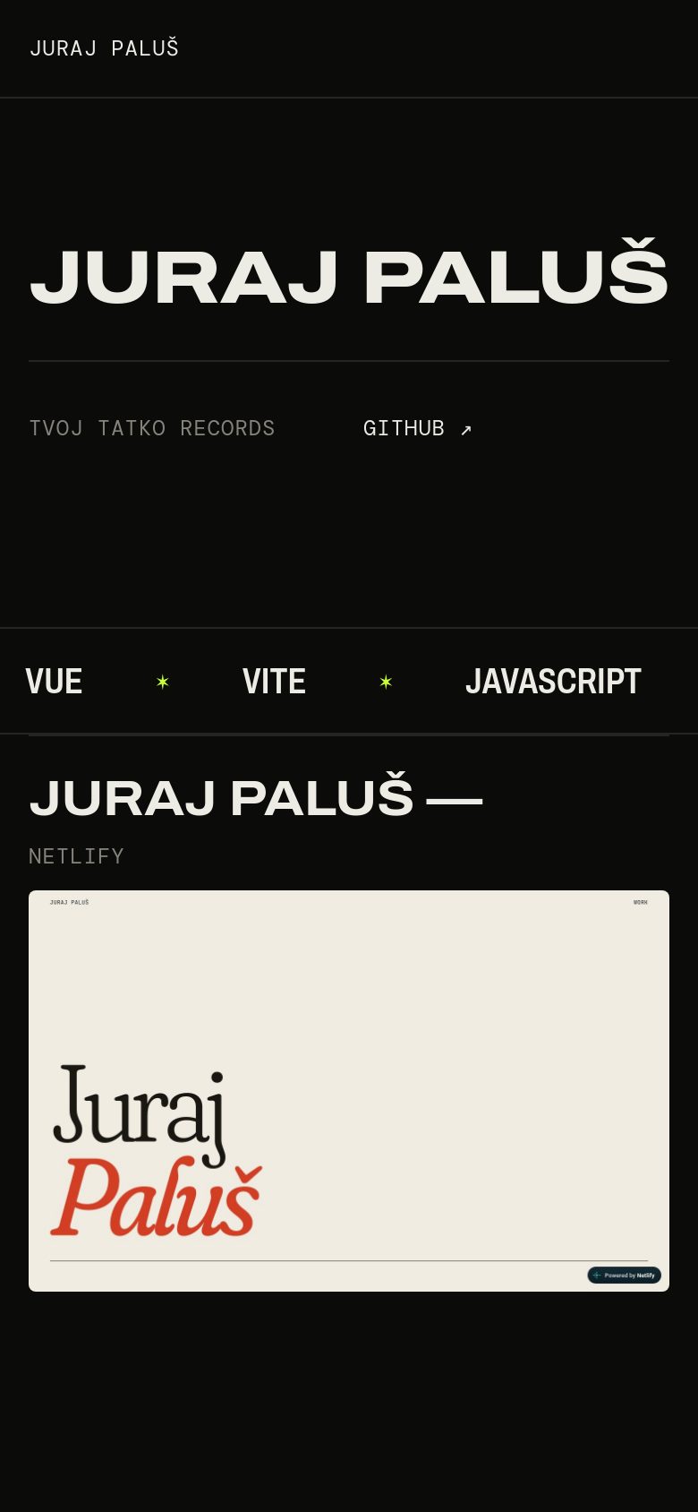 Juraj Paluš — Tvoj Tatko Records